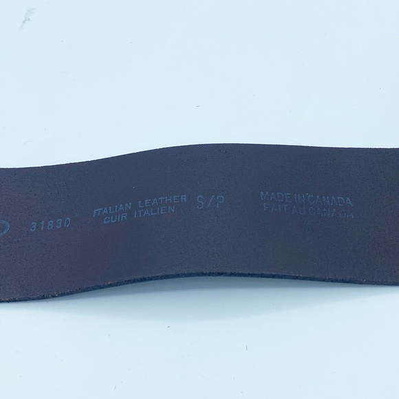 Aldo Wide Brown Italian Leather Belt, Size S - Picture 5 of 7